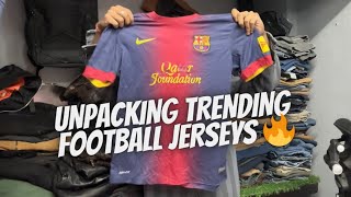 100kg Famous football clubs jerseys unboxing  trending football jersey  manchester jersey [upl. by Nirtak]