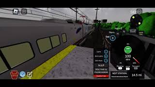 Railfanning at metropark NJ in northeast corridor Roblox [upl. by Ecnar]