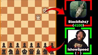 just ONE queen ❗ IshowSpeed 7 Vs Stockfish 17 4100 ⁉️ End Of Chess [upl. by Niassuh216]