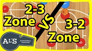 23 Zone Basketball Defense vs 32 Basketball Zone Defense [upl. by Ennayr]