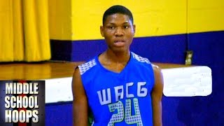 68 8th Grade Phenom Francis Okoro BLOCKS EVERYTHING  Class of 2019 Basketball [upl. by Aramat]