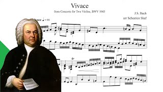 I Vivace from Concerto for Two Violins in D minor BWV 1043 JSBach  Piano arrangement [upl. by Inglis354]