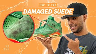 How to Fix Damaged Suede  Air Jordan 6 Restoration [upl. by Wildee]