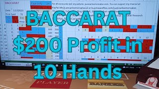 Baccarat Play with Bankroll Management 11132023 [upl. by Seleta290]