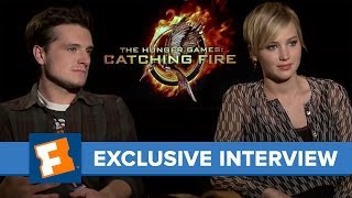 Catching Fire Exclusive Cast Interview  Jennifer Lawrence  Celebrity Interviews  FandangoMovies [upl. by Adrial896]