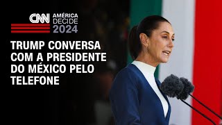 Trump conversa com a presidente do México pelo telefone  CNN 360º [upl. by Bibbye]