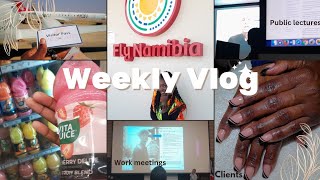 WEEKLY VLOG AVIATION TRIP  WORKINGPUBLIC LECTURES PAINTING  SO MUCH MORE  NAMIBIAN YOUTUBER [upl. by Rehteh]