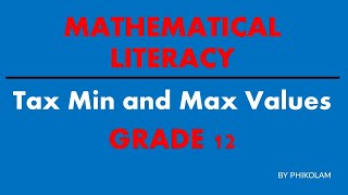 Tax Min and Max Values [upl. by Efthim]