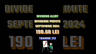 Dividende Septembrie 2024 bursa trading actiuni stocks investitorii dividende [upl. by Cara]