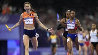 Femke Bol put on a show in the 4x400 mixed relay earn Netherlands Olympic gold [upl. by Oman]