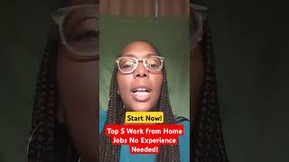 Uncovered Secret Top 4 Work from Home Jobsshorts [upl. by Enilraep]