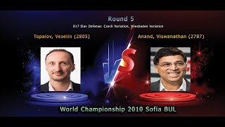 Veselin Topalov vs Viswanathan Anand  WCH 2010 Sofia  Round 5 [upl. by Ingemar]