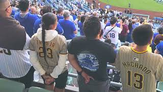 Dodgers vs Padres 2024 Playoff Opener National Anthem and Flyover [upl. by Yramliw]