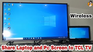 How to connect laptop to TCL tv  How to connect laptop to tv wireless [upl. by Nilknarf]