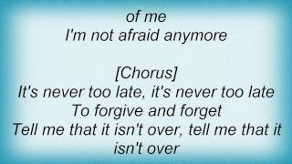 Air Supply  Its Never Too Late Lyrics [upl. by Allemahs]