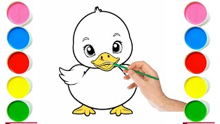 How to Draw Cartoon Duck in Tamil [upl. by Buffum972]