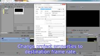 How to change clip framerate in Sony Vegas Pro [upl. by Attenov714]