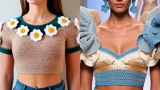 MustTry Crochet Crop Top Ideas That Will Transform Your Collection [upl. by Arocal510]