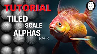 20 Tile Scale Alpha Tutorial  How to ZBrush Tutorial [upl. by Lorollas828]