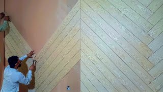 wooden wall paneling designwood interiordesign trending home foryou 1000subscriber [upl. by Ayidah]