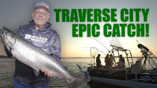 Unforgettable Fishing in Grand Traverse Bay A Coho amp King Salmon Spectacle [upl. by Nanah]