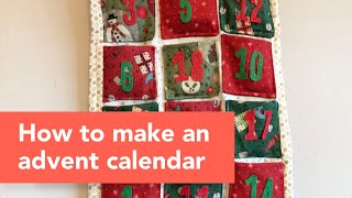 How to make an advent calendar out of fabric [upl. by Cahilly]