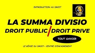 La Summa divisio Droit public droit privé [upl. by Gilles]