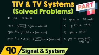 TimeInvariant and TimeVariant Systems Solved Problems  Part 1 [upl. by Sirmons712]