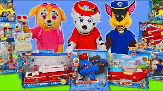 Zabawki Psi Patrol wóz strażacki koparka helikopter i samochodziki dla dzieci  Paw Patrol Toys [upl. by Eenal]