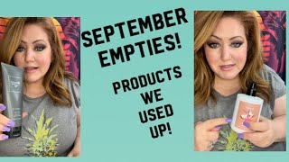 September Empties Products we used up [upl. by Rednal149]