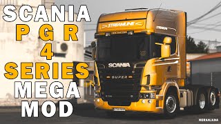 ETS2 Mods v149  Scania P G R 4 Series Longline Mega Mod Pack  ETS2 Mods [upl. by Hgiellek562]