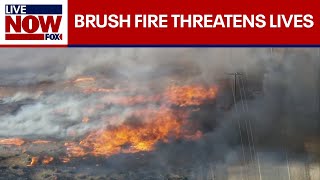 BREAKING Max Fire threatens lives structures in LA County  LiveNOW from FOX [upl. by Armbrecht]