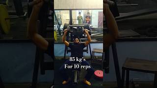 Me doing Incline machine Press with 85 kgs 💪 💪 aesthetic AlaqmarRajmotivation [upl. by Yecniuq219]