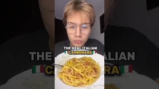 THE REAL ITALIAN CARBONARA🇮🇹 carbonara italianfood [upl. by Darwin]