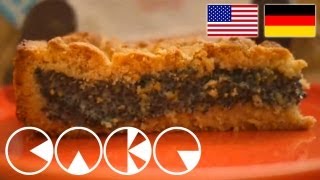 MOHNKUCHEN MIT PUDDING Rezept  POPPY CAKE Recipe [upl. by Cordle676]