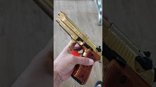 Gold plated Girsan Regard MC 9mm Pistol shorts 9mmpistol [upl. by Ahsiekam]