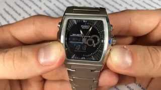 Как настроить часы Casio EDIFICE EFA120D1A  инструкция по настройке  WatchForumRU [upl. by Leihcey]