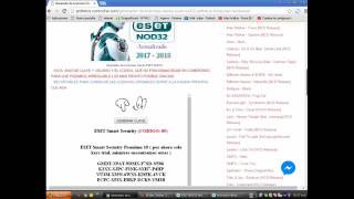 Generador de Licencias Claves ESET NOD32 Sin Programas 2017 2018 [upl. by Barnaby]