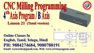 Cnc 4th Axis Setup amp Programming  Cnc 4 Axis Milling Machine  Cnc Programming Tamil  Cnc Operator [upl. by Rustin537]