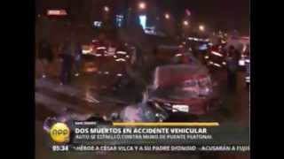 Dos personas mueren tras accidente vehicular en Vía Expresa [upl. by Aicerg115]