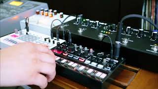 Korg Volca Kick EBM Bass Line Demo in Nitzer Ebb Style with Touch FX [upl. by Vasyuta412]