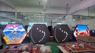 P3 Hexagonal LED display screen [upl. by Arron]