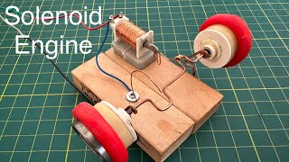 How to Make a Simple Solenoid Engine  Solenoid Motor [upl. by Anairo]