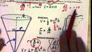 Related Rate Cone Problem [upl. by Mcgean699]