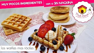 LOS WAFFLES MAS FACILES en pocos minutos DELICIOSOS CON POCOS INGREDIENTES postre fresco [upl. by Sawyer]