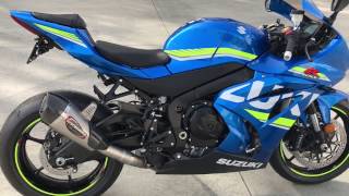 201718 Suzuki GSXR1000 sound  Stock vs Yoshimura Alpha T Slip on [upl. by Combe953]