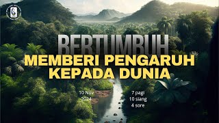 Ibadah Raya 1  BERTUMBUH DAN MEMBERI PENGARUH KEPADA DUNIA  10 November 2024 GPdI Tuban [upl. by Ellecrad]