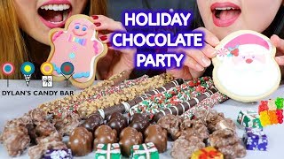 ASMR HOLIDAY CHOCOLATE PARTY 초콜릿 리얼사운드 먹방 チョコレートcoklat  KimampLiz ASMR [upl. by Elum325]