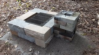 Brick rocket stove design  Rocket stove fire pit hybrid [upl. by Aicirt]