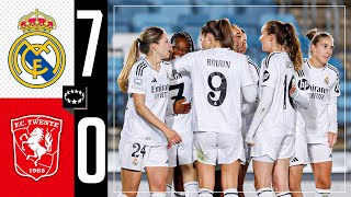 Real Madrid 70 Twente  HIGHLIGHTS  Womens Champions League 202425 [upl. by Linnet36]